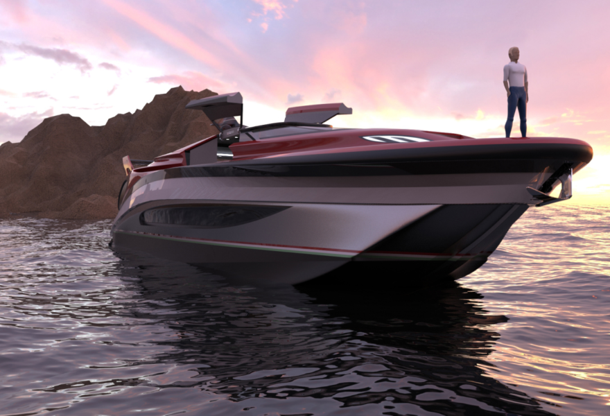 This Ferrari Inspired 88 Foot Yacht Concept 10
